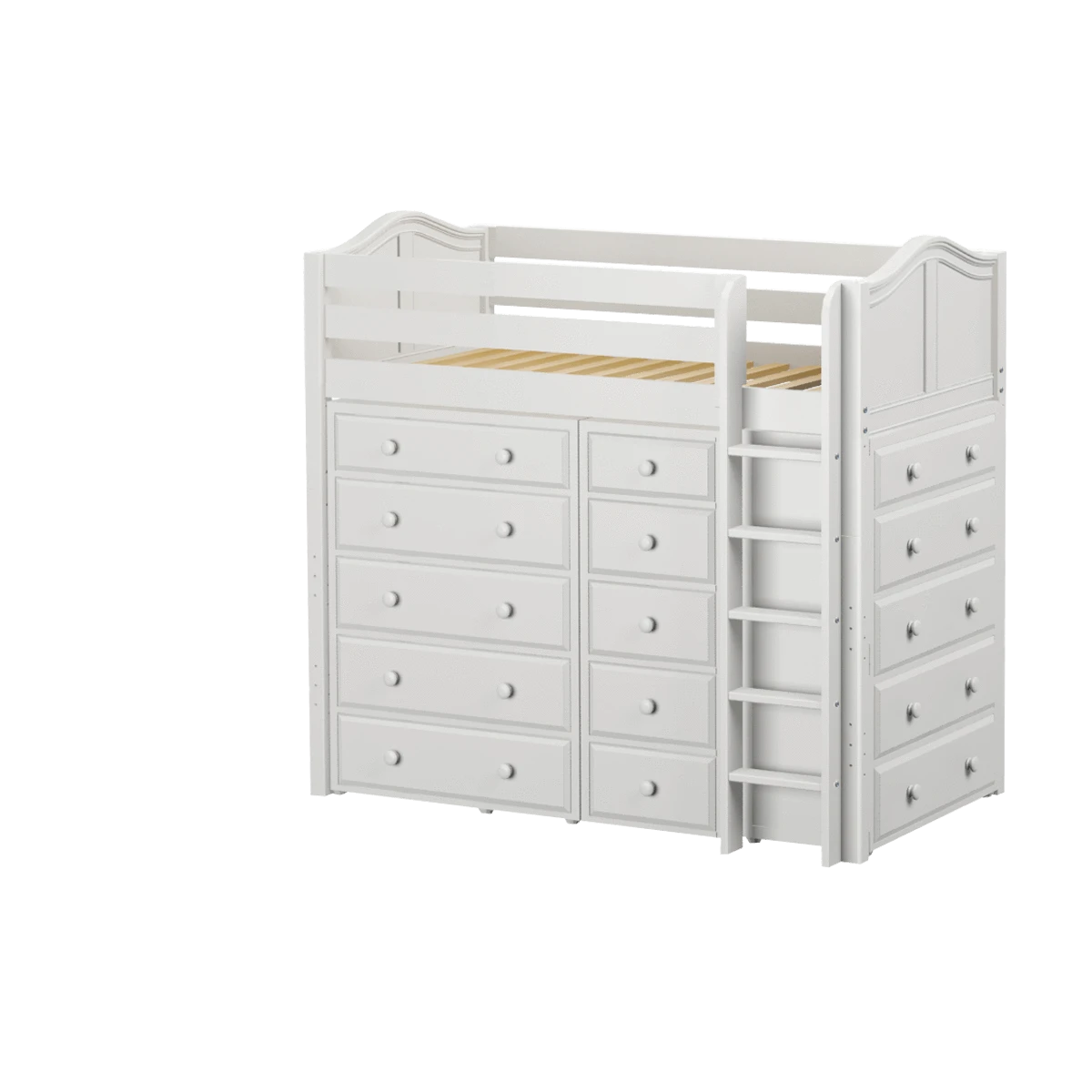 Maxtrix Twin High Loft Bed With Straight Ladder + Storage 20 Maxtrix Twin High Loft Bed With Straight Ladder + Storage - Image 18