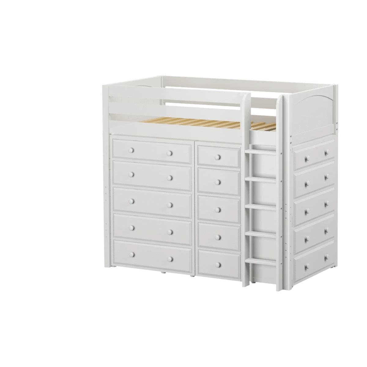 Maxtrix Twin High Loft Bed With Straight Ladder + Storage 17 Maxtrix Twin High Loft Bed With Straight Ladder + Storage - Image 15