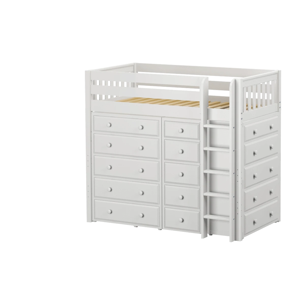 Maxtrix Twin High Loft Bed With Straight Ladder + Storage 14 Maxtrix Twin High Loft Bed With Straight Ladder + Storage - Image 12