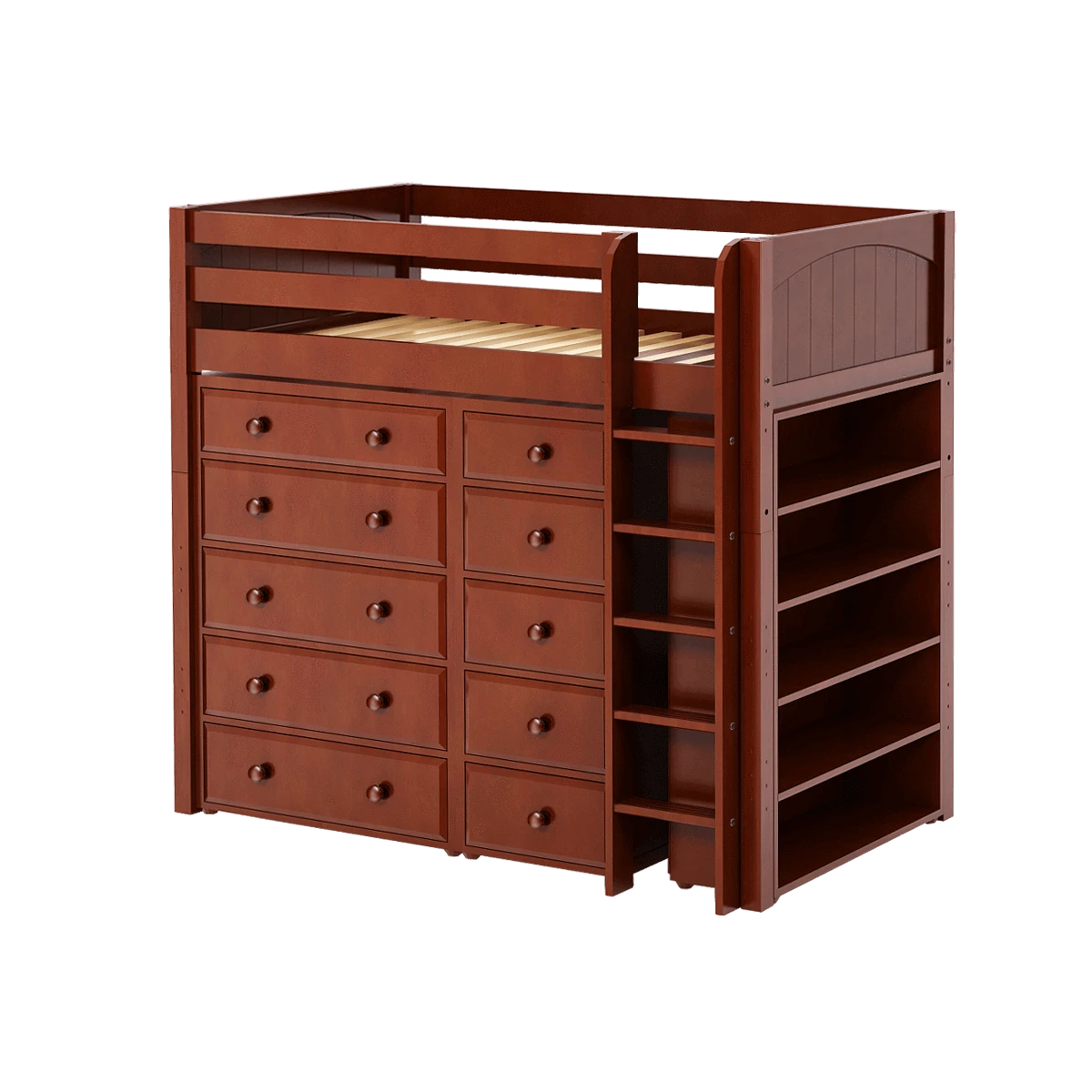 Maxtrix Twin High Loft Bed With Straight Ladder + Storage 18 Maxtrix Twin High Loft Bed With Straight Ladder + Storage - Image 16