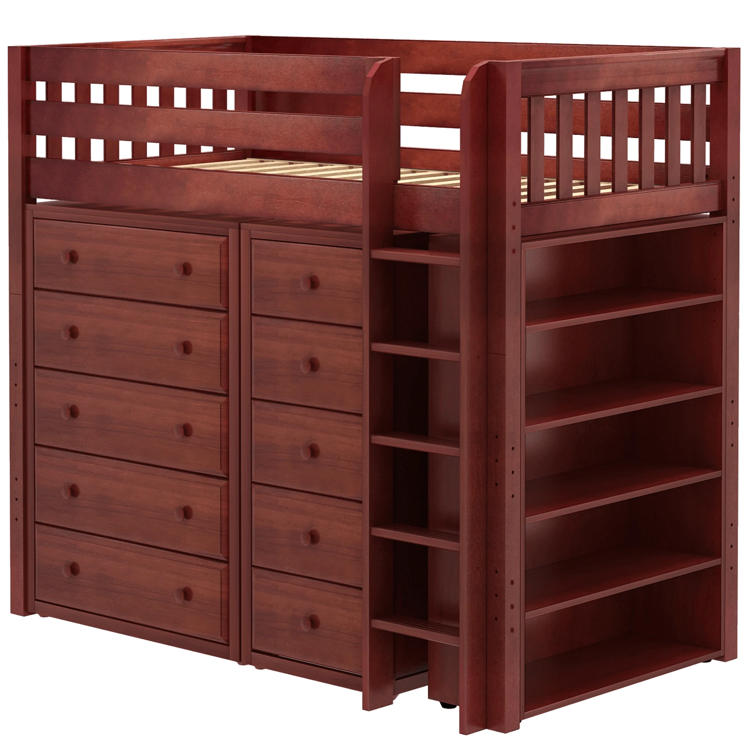 Maxtrix Twin High Loft Bed With Straight Ladder + Storage 5 Maxtrix Twin High Loft Bed With Straight Ladder + Storage - Image 3