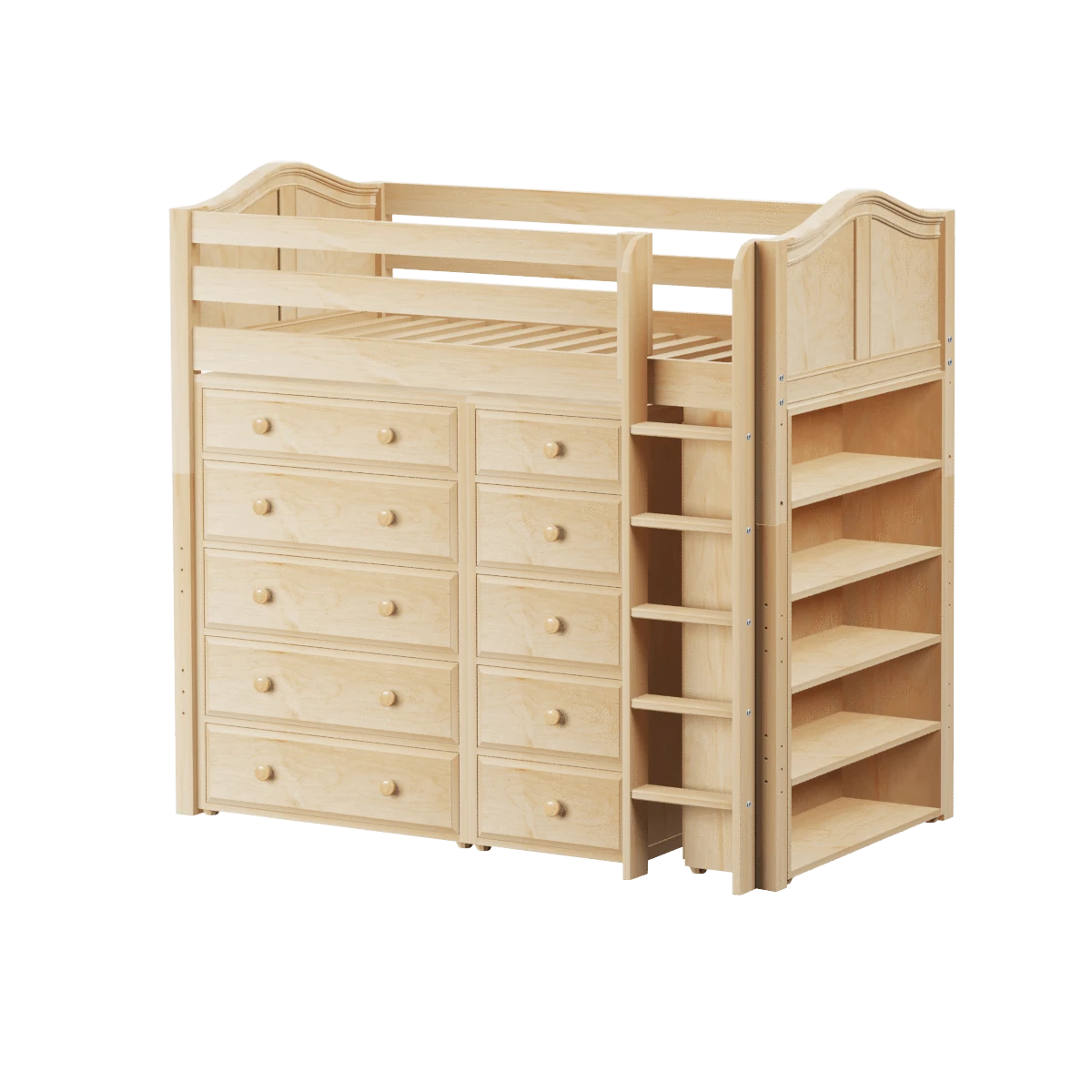 Maxtrix Twin High Loft Bed With Straight Ladder + Storage 13 Maxtrix Twin High Loft Bed With Straight Ladder + Storage - Image 11