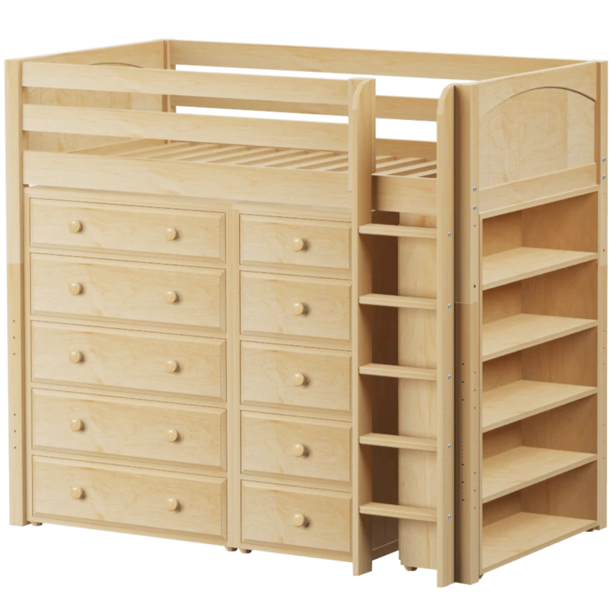 Maxtrix Twin High Loft Bed With Straight Ladder + Storage 10 Maxtrix Twin High Loft Bed With Straight Ladder + Storage - Image 8