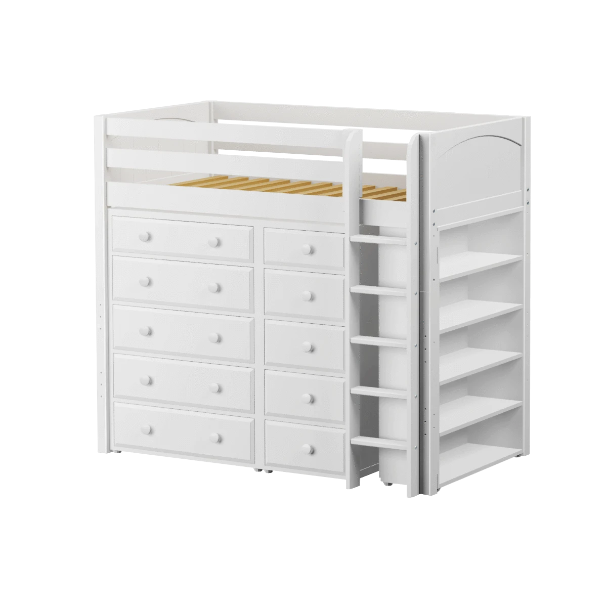 Maxtrix Twin High Loft Bed With Straight Ladder + Storage 19 Maxtrix Twin High Loft Bed With Straight Ladder + Storage - Image 17