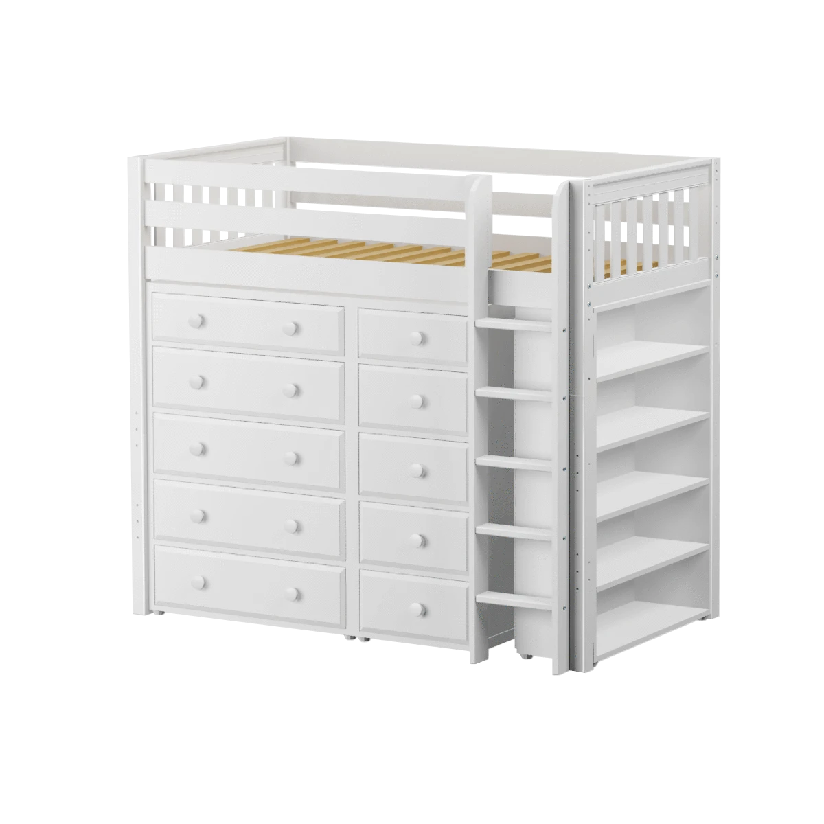 Maxtrix Twin High Loft Bed With Straight Ladder + Storage 16 Maxtrix Twin High Loft Bed With Straight Ladder + Storage - Image 14