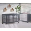 Tulip Metro Convertible Crib + 3-Drawer Dresser XL 1 Tulip Metro Convertible Crib + 3-Drawer Dresser XL -Babyletto Store Metro Collection 01 White and Charcoal Room shot 10 crib min 46e50958 6f4f 4c04 a3fd 3d0fd2617a2c