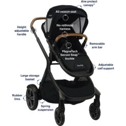 Nuna Demi Grow Stroller With Aire Protect Canopy 39 Nuna Demi Grow Stroller With Aire Protect Canopy -Babyletto Store Nuna DEMIgrow APC Caviar Features US 9014f4d8 fcd0 465b 9b56 6346f0130f00