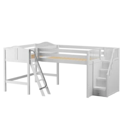Maxtrix Twin Full Medium Corner Loft Bed With Ladder + Stairs - R 14 Maxtrix Twin Full Medium Corner Loft Bed With Ladder + Stairs - R -Babyletto Store PASS WC 985e0059 d9a6 4a8f 968b c78aaec72e9a