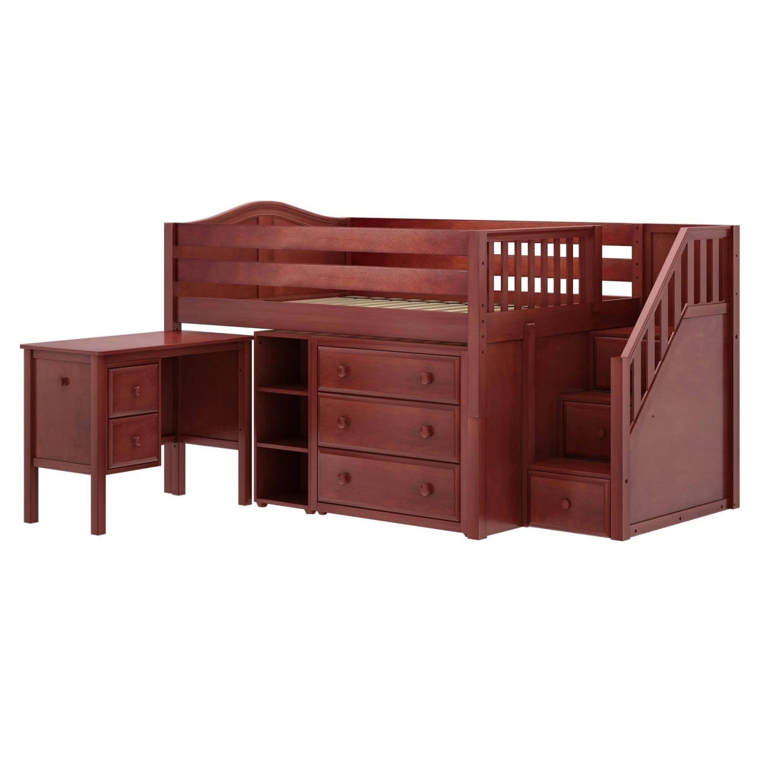 Maxtrix Full Low Loft Bed With Stairs, Storage + Desk 21 Maxtrix Full Low Loft Bed With Stairs, Storage + Desk - Image 19