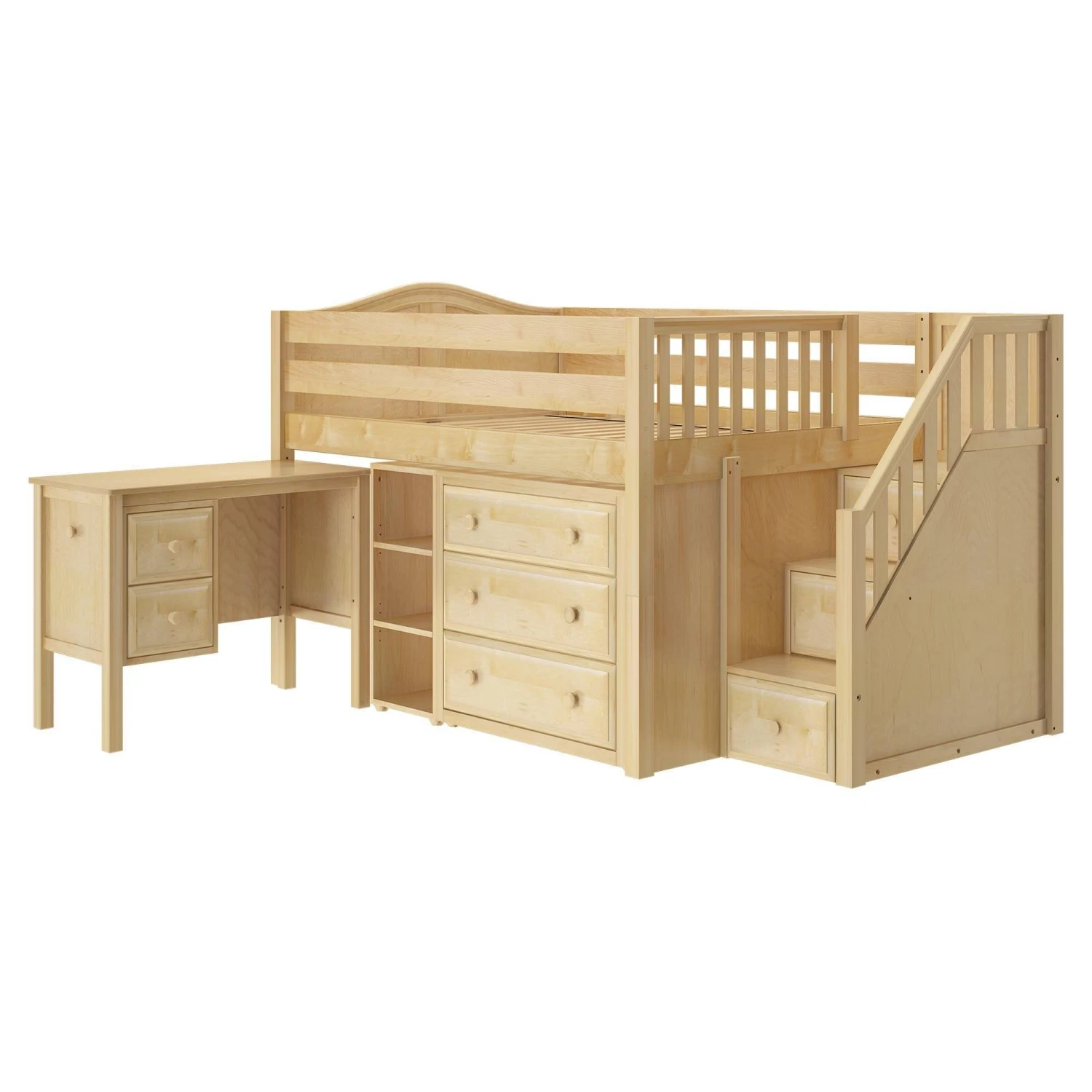 Maxtrix Full Low Loft Bed With Stairs, Storage + Desk 14 Maxtrix Full Low Loft Bed With Stairs, Storage + Desk - Image 12