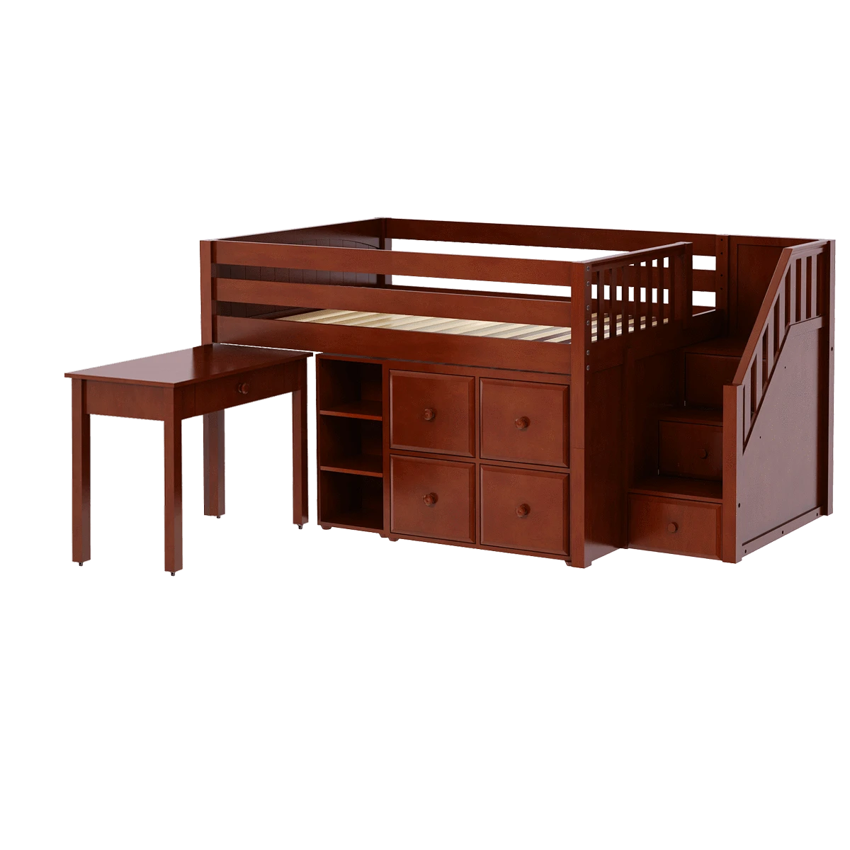 Maxtrix Full Low Loft Bed With Stairs, Storage + Desk 15 Maxtrix Full Low Loft Bed With Stairs, Storage + Desk - Image 13