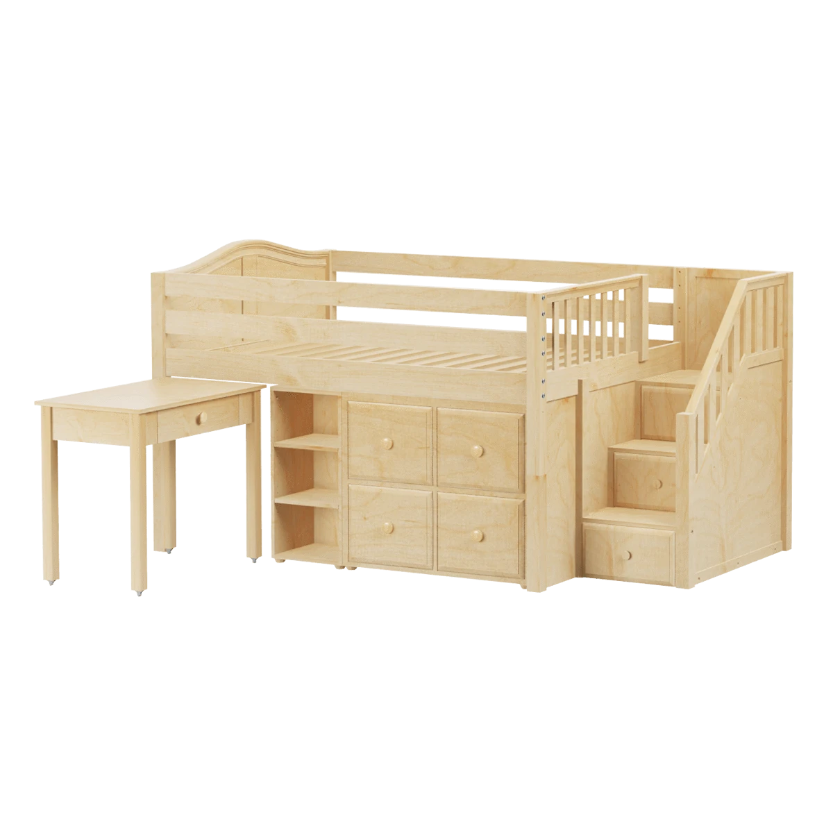 Maxtrix Full Low Loft Bed With Stairs, Storage + Desk 7 Maxtrix Full Low Loft Bed With Stairs, Storage + Desk - Image 5