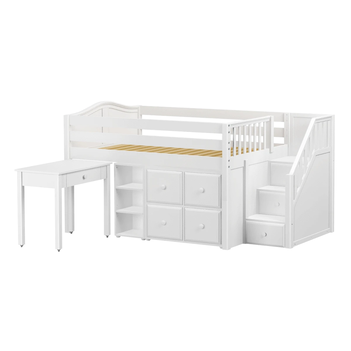 Maxtrix Full Low Loft Bed With Stairs, Storage + Desk 18 Maxtrix Full Low Loft Bed With Stairs, Storage + Desk - Image 16