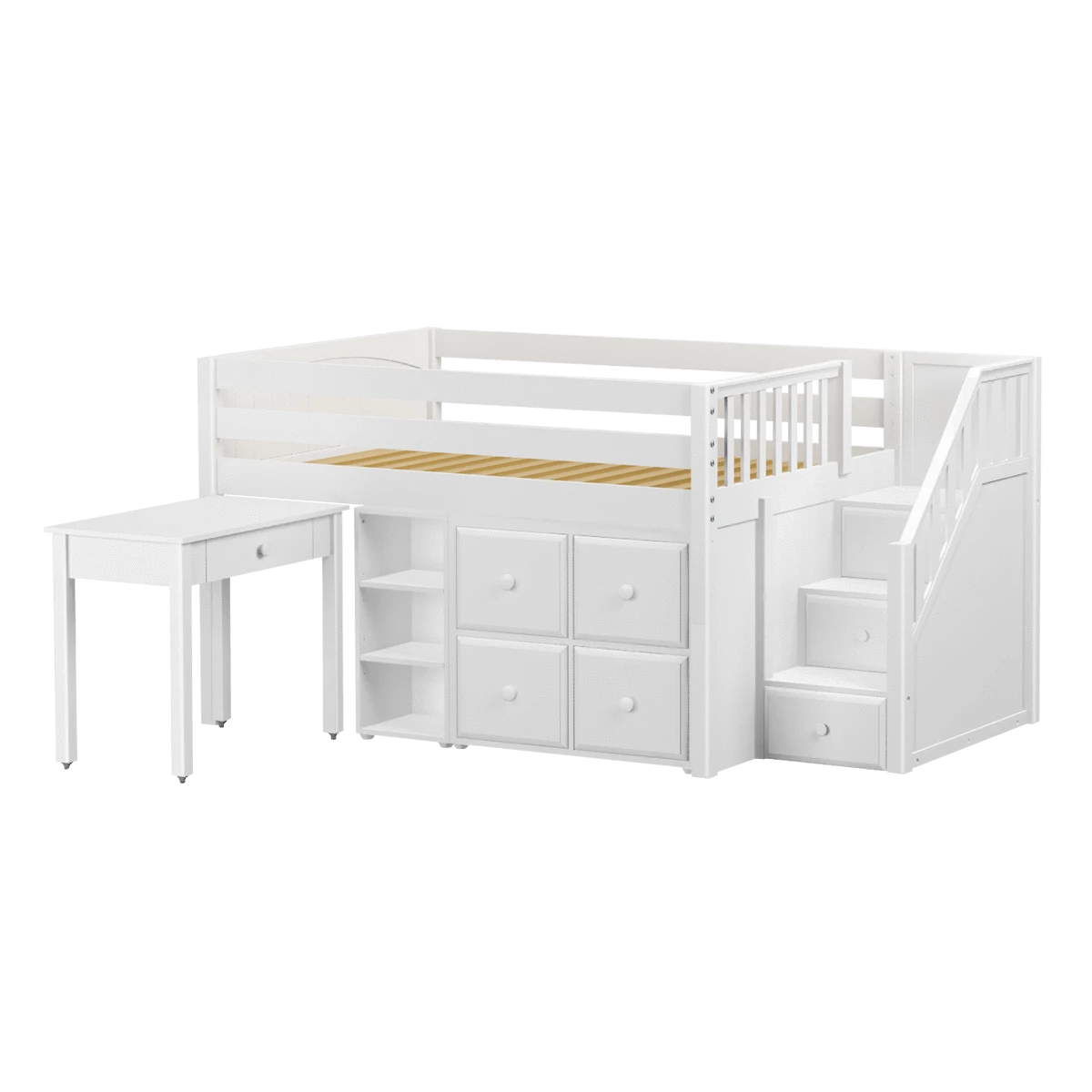 Maxtrix Full Low Loft Bed With Stairs, Storage + Desk 10 Maxtrix Full Low Loft Bed With Stairs, Storage + Desk - Image 8