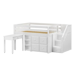 Maxtrix Full Low Loft Bed With Stairs, Storage + Desk 35 Maxtrix Full Low Loft Bed With Stairs, Storage + Desk -Babyletto Store PERFECT4 WS 89d33b6c dac2 4c79 8384 8cd14a77b22a