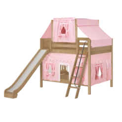 Maxtrix Full Medium Bunk Bed With Angled Ladder, Curtain, Top Tent + Slide 28 Maxtrix Full Medium Bunk Bed With Angled Ladder, Curtain, Top Tent + Slide -Babyletto Store QUACK23 NP