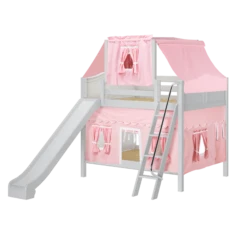 Maxtrix Full Medium Bunk Bed With Angled Ladder, Curtain, Top Tent + Slide 31 Maxtrix Full Medium Bunk Bed With Angled Ladder, Curtain, Top Tent + Slide -Babyletto Store QUACK23 WC