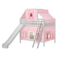 Maxtrix Full Medium Bunk Bed With Angled Ladder, Curtain, Top Tent + Slide 26 Maxtrix Full Medium Bunk Bed With Angled Ladder, Curtain, Top Tent + Slide -Babyletto Store QUACK23 WP