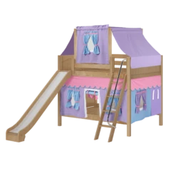 Maxtrix Full Medium Bunk Bed With Angled Ladder, Curtain, Top Tent + Slide 29 Maxtrix Full Medium Bunk Bed With Angled Ladder, Curtain, Top Tent + Slide -Babyletto Store QUACK27 NP