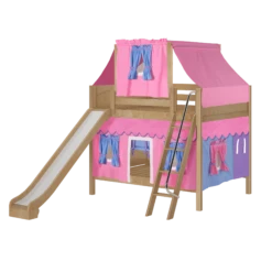 Maxtrix Full Medium Bunk Bed With Angled Ladder, Curtain, Top Tent + Slide 38 Maxtrix Full Medium Bunk Bed With Angled Ladder, Curtain, Top Tent + Slide -Babyletto Store QUACK28 NP