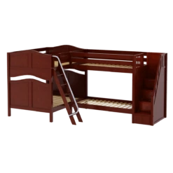 Maxtrix Full High Corner Bunk Bed With Ladder + Stairs - R -Babyletto Store QUANTUM CC bf775cc4 bc43 4668 a181 d8d7325baaf7