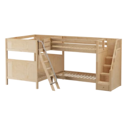 Maxtrix Full High Corner Bunk Bed With Ladder + Stairs - R -Babyletto Store QUANTUM NP f5268b74 ecf2 4b12 b891 47c1216d6b53