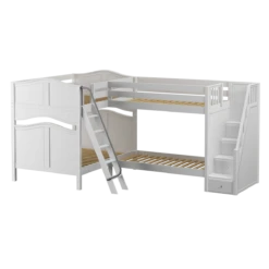 Maxtrix Full High Corner Bunk Bed With Ladder + Stairs - R -Babyletto Store QUANTUM WC 10a1ffe3 9602 4a32 bed1 8dc7315360be