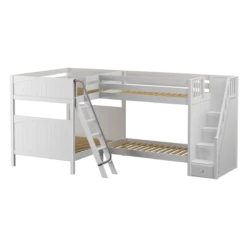 Maxtrix Full High Corner Bunk Bed With Ladder + Stairs - R -Babyletto Store QUANTUM WP 8fde345a 54c5 4bf3 9803 5a57e9f8efc4
