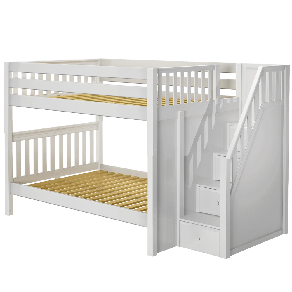 Maxtrix Full XL Medium Bunk Bed With Stairs 3 Maxtrix Full XL Medium Bunk Bed With Stairs