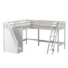 Maxtrix Twin High Corner Loft Bed With Ladder + Stairs - L 1 Maxtrix Twin High Corner Loft Bed With Ladder + Stairs - L -Babyletto Store ROOFTOP WS