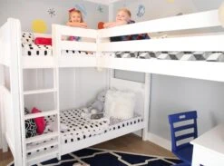 Maxtrix Twin High Corner Loft Bunk Bed With Ladder + Stairs - R -Babyletto Store RUOMF5Z 1553019845971