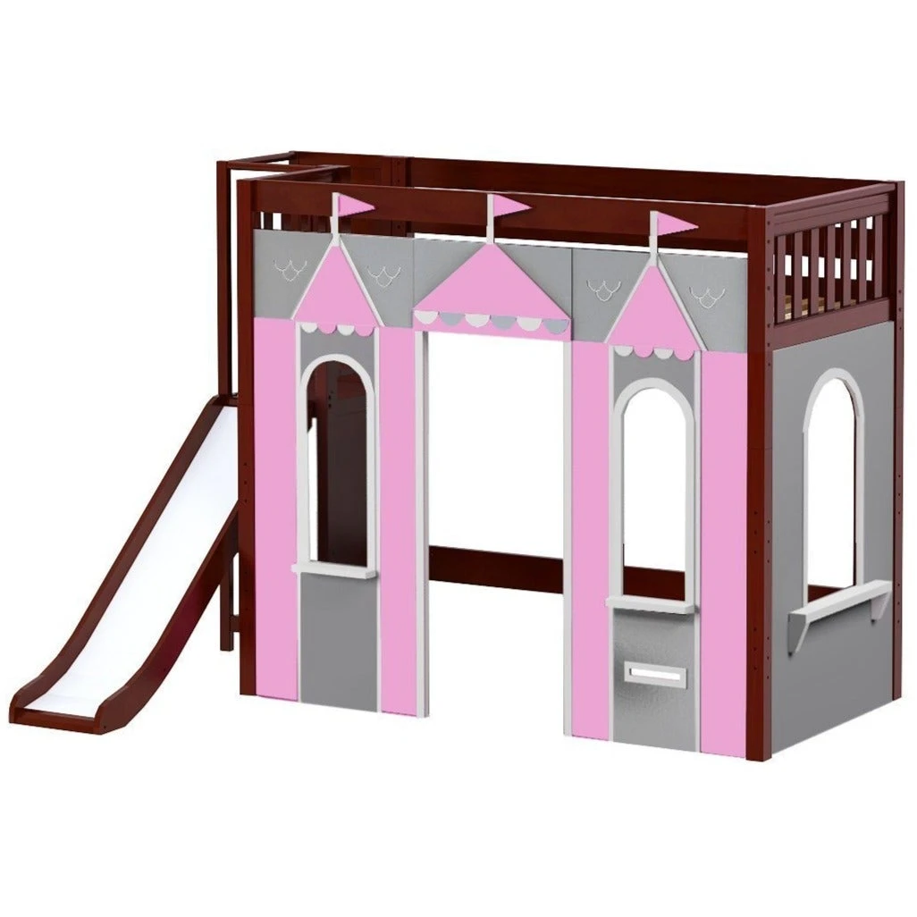 Maxtrix Twin High Loft Bed With Slide Platform + Playhouse Panels 17 Maxtrix Twin High Loft Bed With Slide Platform + Playhouse Panels - Image 15