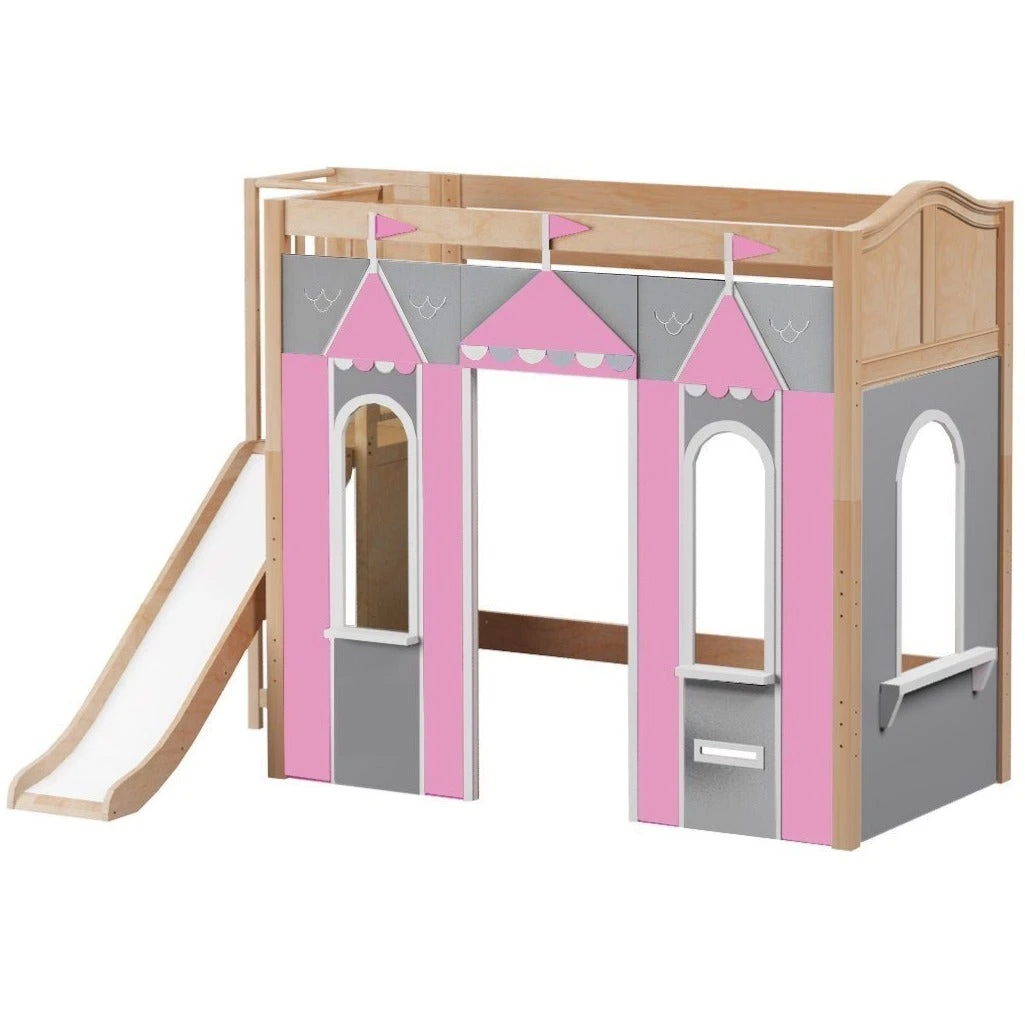 Maxtrix Twin High Loft Bed With Slide Platform + Playhouse Panels 11 Maxtrix Twin High Loft Bed With Slide Platform + Playhouse Panels - Image 9