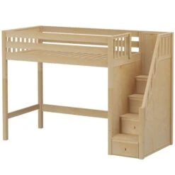 Maxtrix Twin XL High Loft Bed With Stairs -Babyletto Store STAR NS