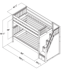 Maxtrix Twin Medium Bunk Bed With Stairs 28 Maxtrix Twin Medium Bunk Bed With Stairs -Babyletto Store STELLARNS 1541606917961
