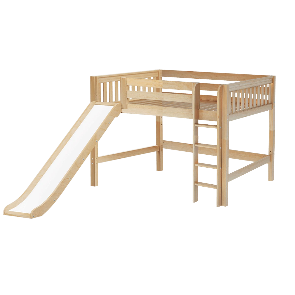 Maxtrix Full Mid Loft Bed With Slide 3 Maxtrix Full Mid Loft Bed With Slide