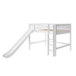 Maxtrix Full Mid Loft Bed With Slide 22 Maxtrix Full Mid Loft Bed With Slide -Babyletto Store SUGAR WS