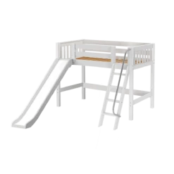 Maxtrix Twin Mid Loft Bed With Slide -Babyletto Store SWEET WS d433fda4 7ec3 4ea6 b229 70a34dca7287