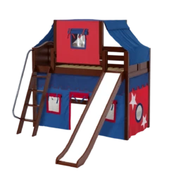 Maxtrix Twin Mid Loft Bed With Angled Ladder, Curtain, Top Tent + Slide 35 Maxtrix Twin Mid Loft Bed With Angled Ladder, Curtain, Top Tent + Slide -Babyletto Store SWEET21 CC b32d9b0c 6007 4e7e 884a bfcefb92778d
