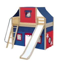 Maxtrix Twin Mid Loft Bed With Angled Ladder, Curtain, Top Tent + Slide 30 Maxtrix Twin Mid Loft Bed With Angled Ladder, Curtain, Top Tent + Slide -Babyletto Store SWEET21 NP 052f72f0 f380 4a78 8bfa 37c3a2cacfa6
