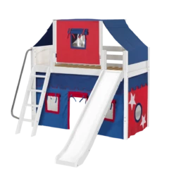Maxtrix Twin Mid Loft Bed With Angled Ladder, Curtain, Top Tent + Slide 25 Maxtrix Twin Mid Loft Bed With Angled Ladder, Curtain, Top Tent + Slide -Babyletto Store SWEET21 WP 590493a1 4b0a 4c81 a8d9 5dafc837b9e6