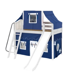 Maxtrix Twin Mid Loft Bed With Angled Ladder, Curtain, Top Tent + Slide 32 Maxtrix Twin Mid Loft Bed With Angled Ladder, Curtain, Top Tent + Slide -Babyletto Store SWEET22 WC d60a39c4 19de 4cb4 ab06 532a40f0b88c