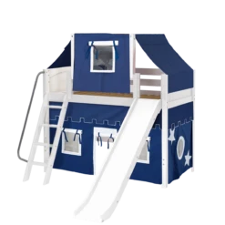 Maxtrix Twin Mid Loft Bed With Angled Ladder, Curtain, Top Tent + Slide 33 Maxtrix Twin Mid Loft Bed With Angled Ladder, Curtain, Top Tent + Slide -Babyletto Store SWEET22 WP 1a8e3c23 7e90 4676 bee4 0859beb7a034