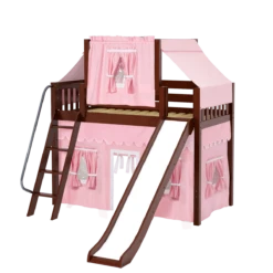 Maxtrix Twin Mid Loft Bed With Angled Ladder, Curtain, Top Tent + Slide 40 Maxtrix Twin Mid Loft Bed With Angled Ladder, Curtain, Top Tent + Slide -Babyletto Store SWEET23 CS d6a44491 fecc 4488 9502 2dc555210cac
