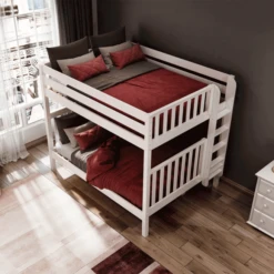 Maxtrix Queen High Bunk Bed 21 Maxtrix Queen High Bunk Bed -Babyletto Store Soar white top view 1575914420266 656x656 crop center 0d4d18f7 fd79 4981 a894 56f110958410