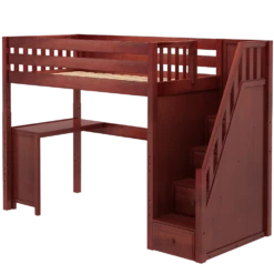 Maxtrix Twin XL High Loft Bed With Stairs + Corner Desk -Babyletto Store Star15 CS LEFT 2