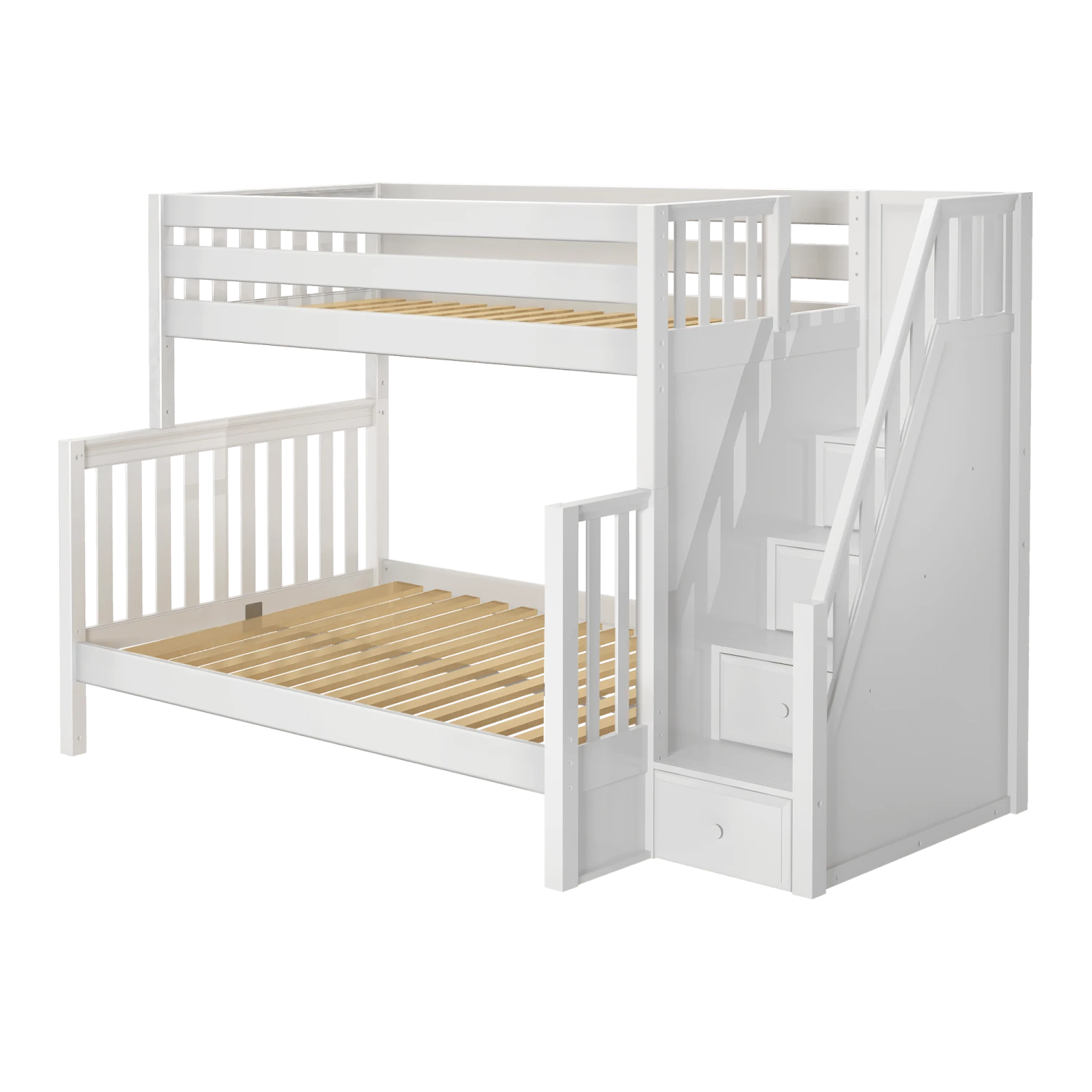 Maxtrix High Twin XL Over Full XL Bunk Bed With Stairs 3 Maxtrix High Twin XL Over Full XL Bunk Bed With Stairs