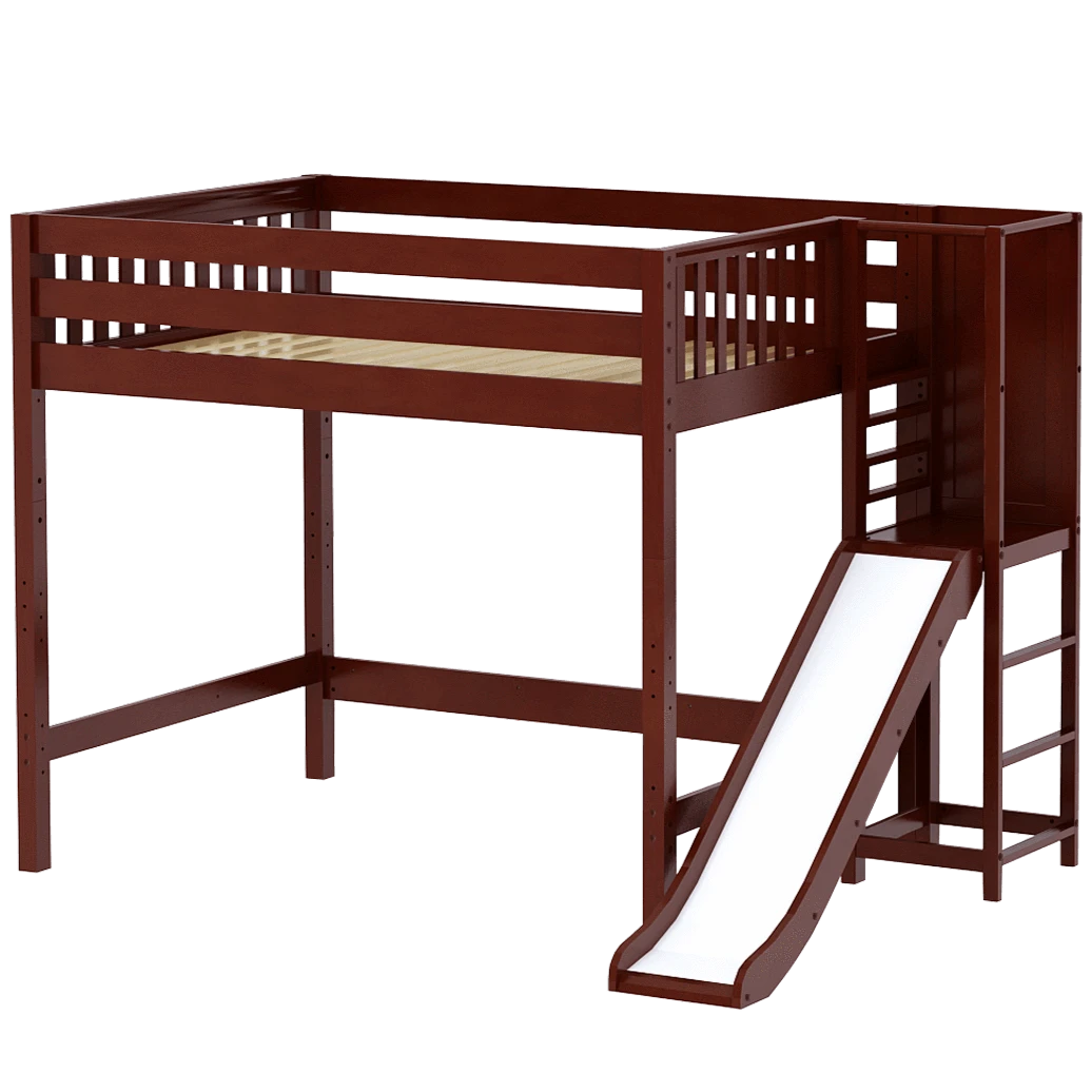 Maxtrix Full High Loft Bed With Slide Platform 3 Maxtrix Full High Loft Bed With Slide Platform