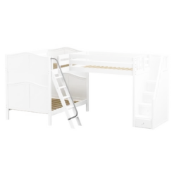 Maxtrix Full High Corner Loft Bunk Bed With Ladder + Stairs - R 19 Maxtrix Full High Corner Loft Bunk Bed With Ladder + Stairs - R -Babyletto Store TRIAD WC