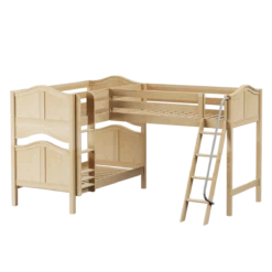 Maxtrix Twin Medium Corner Loft Bunk Bed -Babyletto Store TRIFID NC